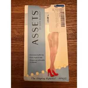Assets by Sara Blakely Spanx Hi-Waist Mid-Thigh Shaper Nude Size 4 New